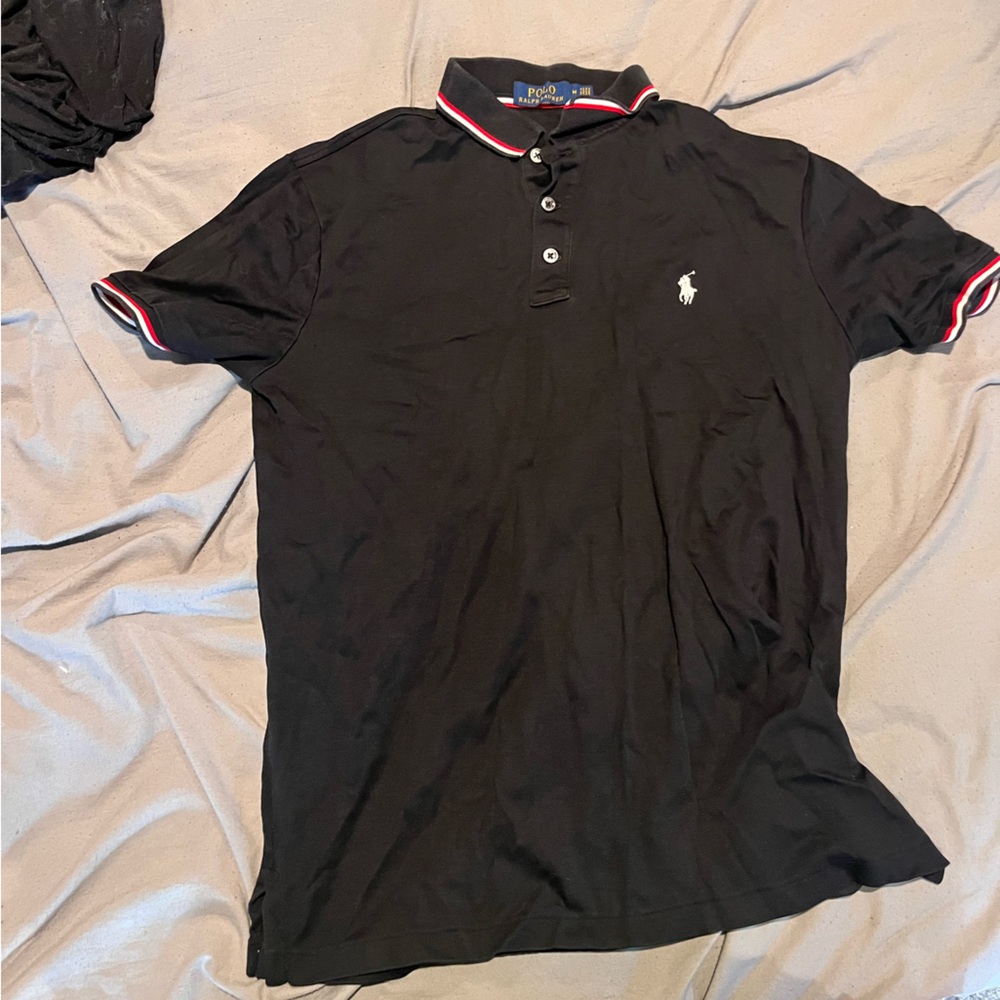 Polo by Ralph Lauren Black and Red Polo Shirt